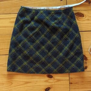 Ann Taylor Blue and Green Mini Skirt